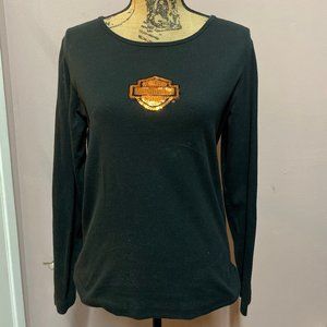 Harley Davidson Black Long Sleeve Top